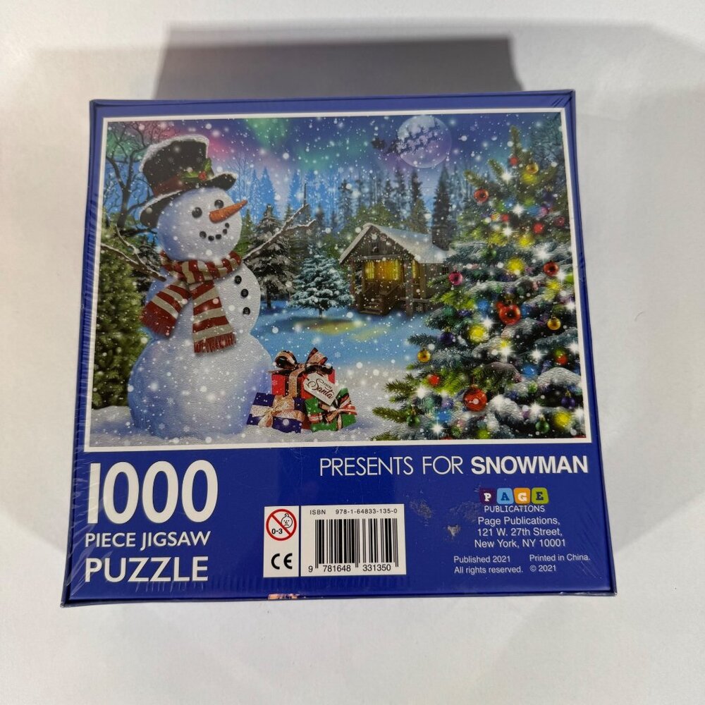 1000 Piece Jigsaw Puzzle Presents For Snowman Winter Scene
